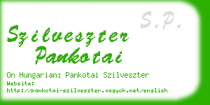 szilveszter pankotai business card